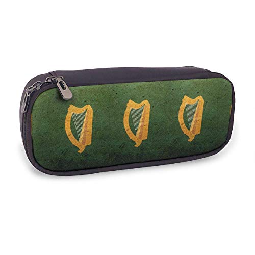The Irish Harp Estuche de cuero para lápices Estuche para lápices Estuche para lápices Estuche para lápices para niños y adultos Gilrs