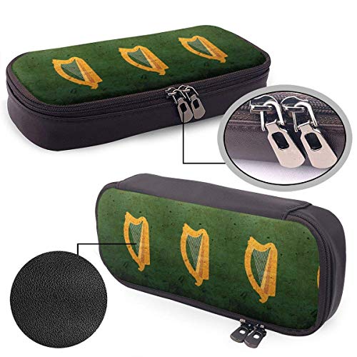 The Irish Harp Estuche de cuero para lápices Estuche para lápices Estuche para lápices Estuche para lápices para niños y adultos Gilrs