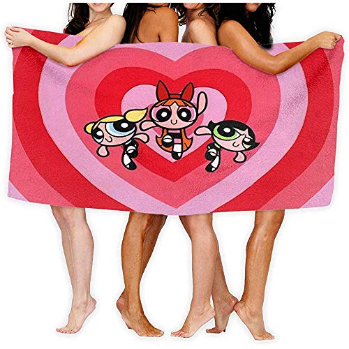 The Powerpuff Girls Love Absorbente Suave y liviano para baño Piscina Yoga Manta de Picnic Pilates Toallas de Microfibra 80cm * 130cm