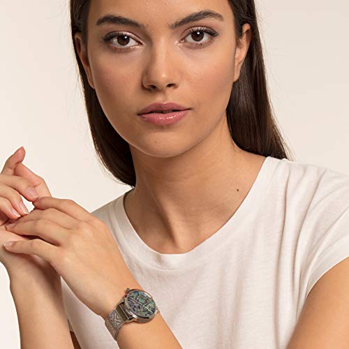 Thomas Sabo Reloj Analógico para Mujer de Cuarzo con Correa en Acero Inoxidable WA0344-201-218-33 mm