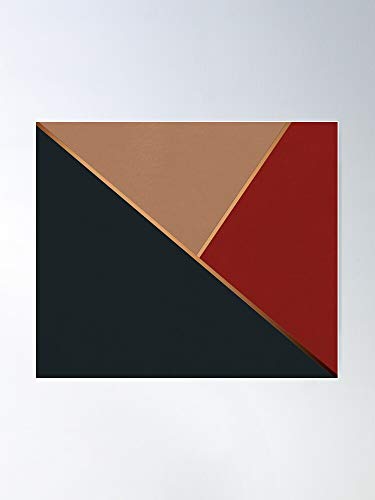 Three Abstract Fall Orange Autumn Color Brown Palette Impresionantes carteles para la decoración de la habitación impresos con la última tecnología moderna sobre papel semibrillante