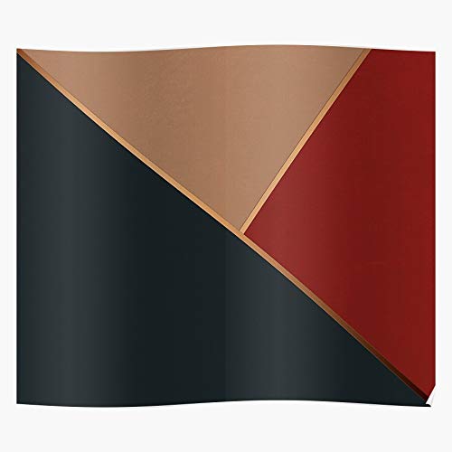 Three Abstract Fall Orange Autumn Color Brown Palette Impresionantes carteles para la decoración de la habitación impresos con la última tecnología moderna sobre papel semibrillante