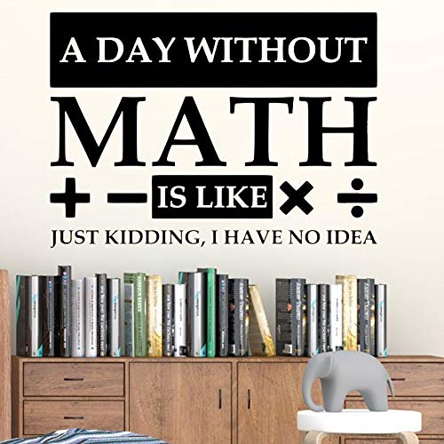 Tianpengyuanshuai Calcomanía de Vinilo de matemáticas para Pared sin calcomanía de Pared de matemáticas, decoración del hogar, Sala de Estar, Escuela, Dormitorio para niños-76x54cm