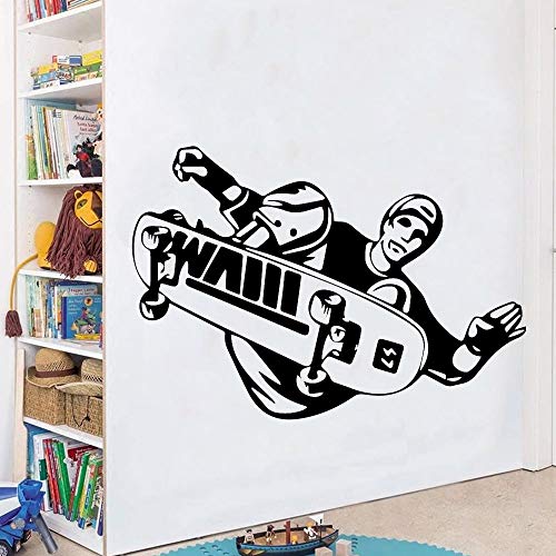 Tianpengyuanshuai Monopatín Creativo para niños Papel Tapiz de Vinilo Autoadhesivo Pegatina de Dormitorio decoración de Sala de Estar Pegatina de Vinilo Pegatina de Pared 80x56cm