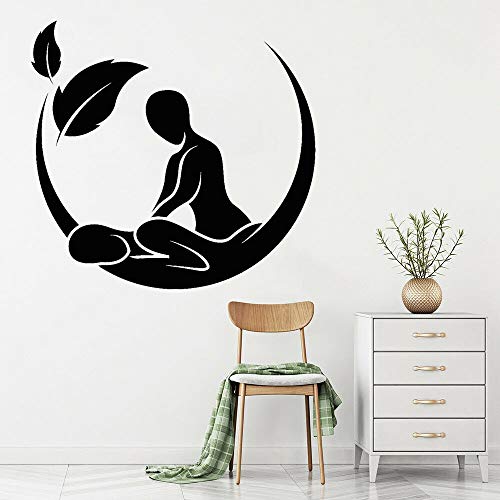 Tianpengyuanshuai Terapia de Salud Pegatinas de Pared decoración del Dormitorio salón de masajes SPA Belleza Vinilo extraíble baño Pegatinas de Pared decoración del hogar-52x50cm