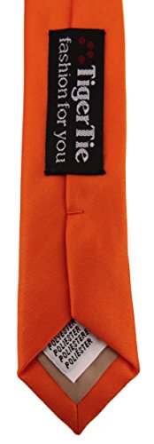 TigerTie - Corbata - Liso - para hombre naranja Talla única