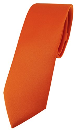 TigerTie - Corbata - Liso - para hombre naranja Talla única