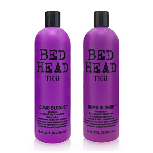 Tigi Bed Head Dumb Blonde Champú y acondicionador de reconstrucción Duo – 25.36 oz cada uno