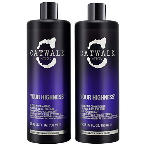 Tigi Catwalk - Set Your Highness - Champú + Acondicionador volumizante para cabello fino y sin vida - 750 + 750 ml