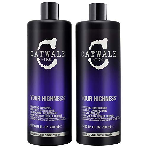 Tigi Catwalk - Set Your Highness - Champú + Acondicionador volumizante para cabello fino y sin vida - 750 + 750 ml