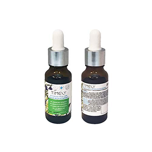 Timely - Sérum de cuidado facial intensivo con vitamina H, biotina, vitamina E y aceite de macadamia