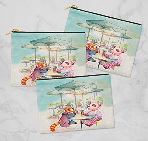 Timingila Azul ártico Dibujos Animados Bolsa de cosméticos Bolsa de Maquillaje Bolsa de Maquillaje de 3 Paquete de