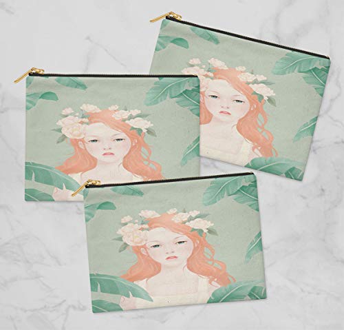 Timingila Azul ártico Mujer Bolsa de cosméticos Bolsa de Maquillaje Bolsa de Maquillaje de 3 Paquete de