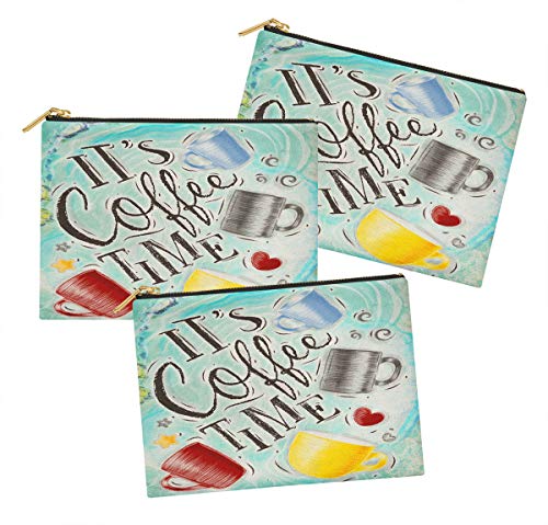 Timingila Azul ártico Texto Bolsa de cosméticos Bolsa de Maquillaje Bolsa de Maquillaje de 3 Paquete de