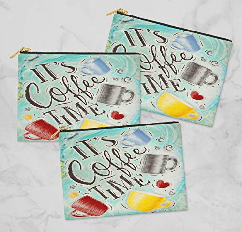 Timingila Azul ártico Texto Bolsa de cosméticos Bolsa de Maquillaje Bolsa de Maquillaje de 3 Paquete de