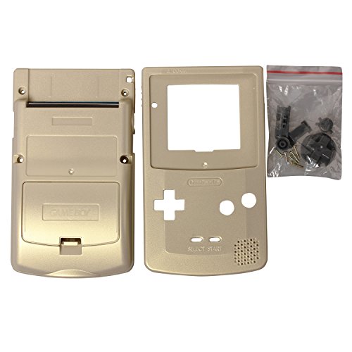 Timorn Completo Vivienda Shell Case Cover Reemplazo para GBC Gameboy Color (Oro)