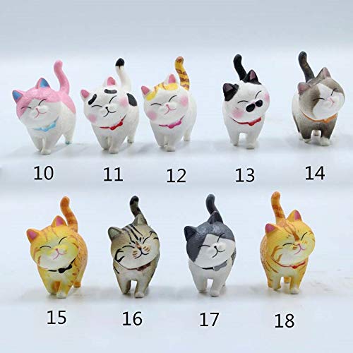 Tini Figurines & Miniatures - 1pc Cat Bells Cartoon Animal Model Simulation Figurine Craft Home Modern Decor Fairy Garden Decoration DIY Accessories - by 1 PCs