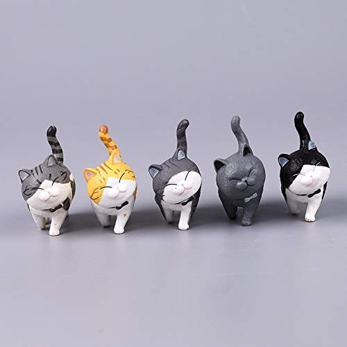 Tini Figurines & Miniatures - 1pc Cat Bells Cartoon Animal Model Simulation Figurine Craft Home Modern Decor Fairy Garden Decoration DIY Accessories - by 1 PCs