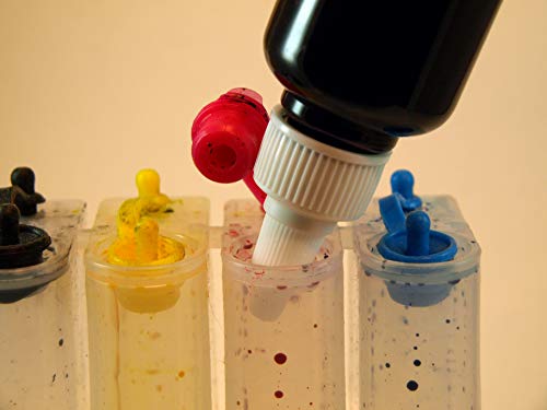 Tinta Universal Compatible para HP, Brother, Canon, Lexmark. 4 X 100ML (Negro+Cyan+Magenta+Amarillo)