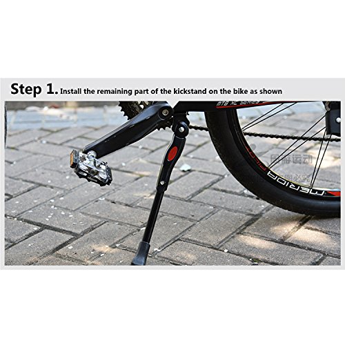 Tinxi ® Pata de Cabra para Bicicletas Ajustable para 20" 24" 26", Color Negro