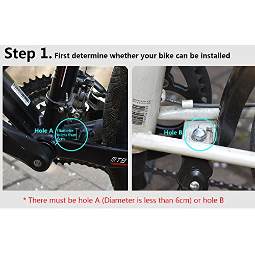Tinxi ® Pata de Cabra para Bicicletas Ajustable para 20" 24" 26", Color Negro