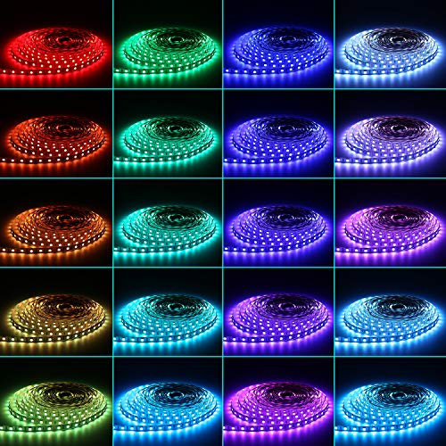 Tiras LED RGB 5050 10M, ALED LIGHT Tira Led Iluminación Multicolor con Control Remoto de 44 Botones y Fuente de Alimentación 24V, Luces Kits Flexible para Restaurante, Bar, Cocina, Dormitorio
