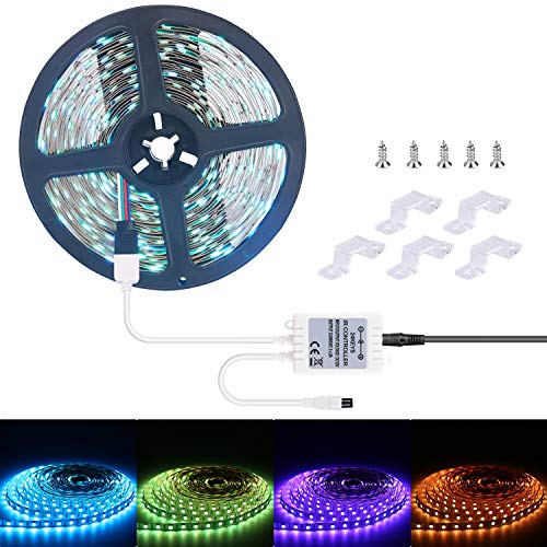 Tiras LED RGB 5050 10M, ALED LIGHT Tira Led Iluminación Multicolor con Control Remoto de 44 Botones y Fuente de Alimentación 24V, Luces Kits Flexible para Restaurante, Bar, Cocina, Dormitorio