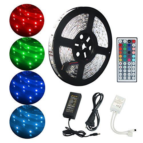Tiras LED RGB 5050 10M, ALED LIGHT Tira Led Iluminación Multicolor con Control Remoto de 44 Botones y Fuente de Alimentación 24V, Luces Kits Flexible para Restaurante, Bar, Cocina, Dormitorio
