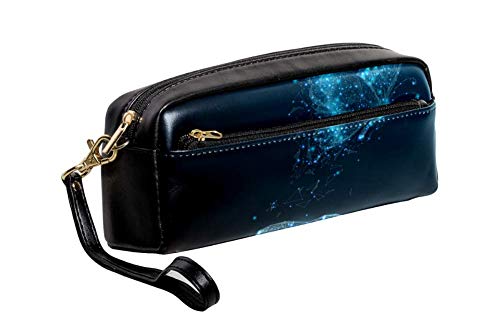 TIZORAX - Estuche para lápices de piel sintética con diseño de mariposa en mano, diseño de mariposas