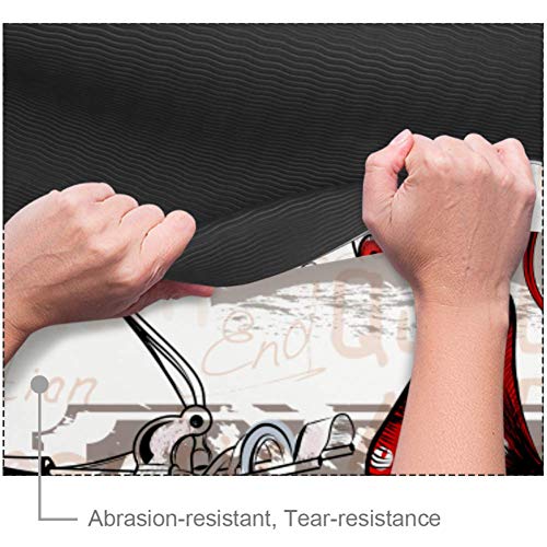 TIZORAX Tacón Rojo Perfume y Gafas Alfombrilla de Yoga TPE Gruesa Antideslizante Colchoneta de Ejercicios para Yoga Pilates Gimnasio Hogar Mujeres Hombres