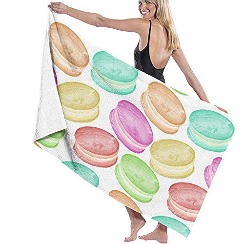 Toalla de Playa Macarons de Colores Toalla de baño Microfibra Suave Súper Absorbente para Uso Diario Deportes al Aire Libre Viajes Nadar