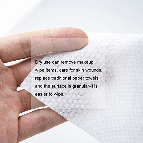 Toalla Facial Desechable 100% No-Tejida Paño y Toallita Facial Toalla de Algodón Facial Suave Toalla de Limpieza Toallitas para la Cara y Los Ojos Almohadilla de Algodón