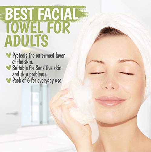 Toallita de baño para bebés - Toallitas de baño de bambú - Toallita suave y orgánica para bebés - Toalla facial para bebés, adultos e infantes (Blanco)