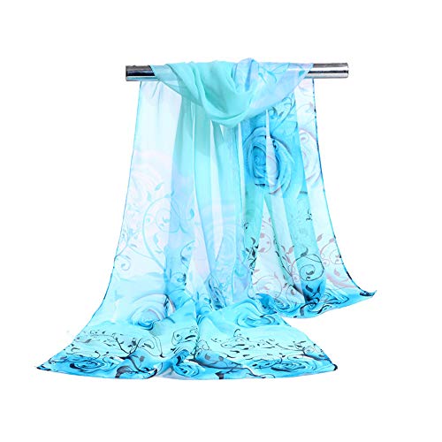 Todas Las Estaciones Bufanda De Gasa Estampado De Rosas Bufanda De Seda Gasa Protector Solar De Primavera Y Verano Playa Junto Al Mar Mantón Diario
