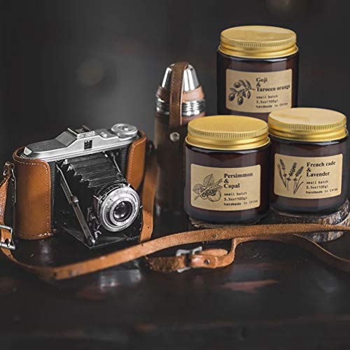 TOFU Set de Velas Aromaticas 3 Piezas*3.5oz, Velas Perfumadas duración 25 Horas Regalo de Velas Perfumadas con Aceite de Fragancia Esencial, Velas portátiles en una Lata para aliviar el estrés