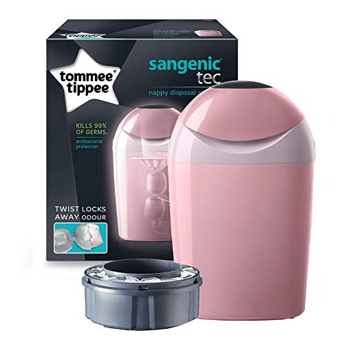 Tommee Tippee Sangenic Tec - Contenedor de pañales, color rosa