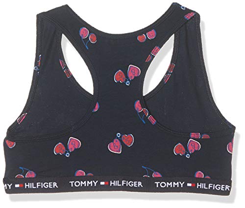Tommy Hilfiger 2p Bralette Cherries Sujetador, Multicolor (Multi 595), Talla única (Talla del Fabricante: 8-10) (Pack de 2) para Niñas