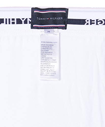 Tommy Hilfiger 3p Trunk Bóxer, Blanco (White/Tango Red/Peacoat 611), Medium (Pack de 3) para Hombre