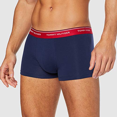 Tommy Hilfiger 3p Trunk Bóxer, Multicolor (Multi/Peacoat 904), Small (Pack de 3) para Hombre