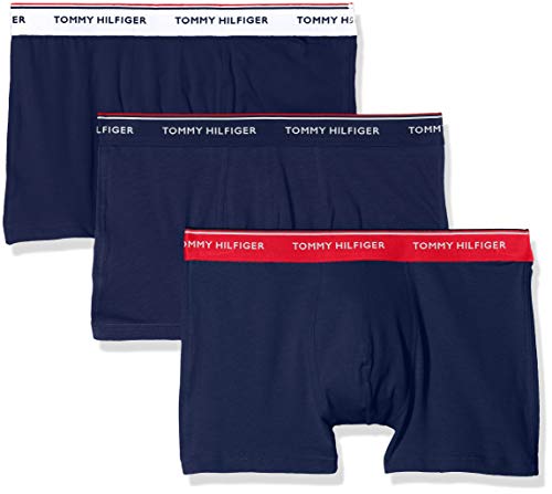 Tommy Hilfiger 3p Trunk Bóxer, Multicolor (Multi/Peacoat 904), Small (Pack de 3) para Hombre
