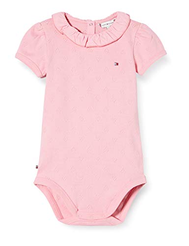 Tommy Hilfiger Baby Girl Ruffle Collar Body S/s, Rosa (Pink Tf4), Talla única (Talla del Fabricante: 86) para Bebés