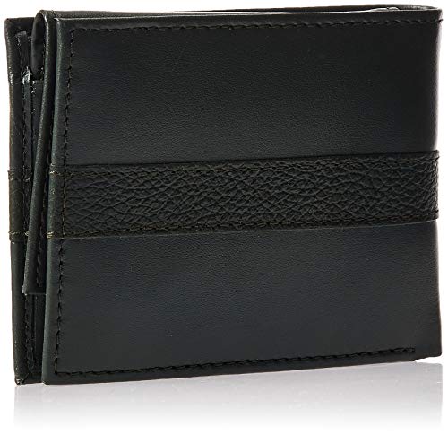 Tommy Hilfiger - Cartera con 6 Bolsillos para Tarjetas de crédito y Ventana de identificación extraíble Verde Verde Oscuro Taille Unique