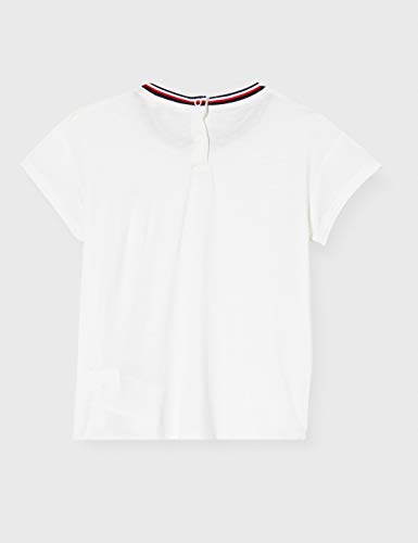 Tommy Hilfiger Essential Knit Top S/s Camiseta, Blanco (White Ybr), Talla Única (Talla del Fabricante: 86) para Niñas