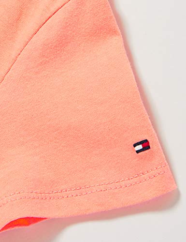 Tommy Hilfiger Essential tee S/s Camiseta, Naranja (Melon Orange Sc1), Talla Única (Talla del Fabricante: 74) para Niñas