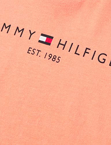 Tommy Hilfiger Essential tee S/s Camiseta, Naranja (Melon Orange Sc1), Talla Única (Talla del Fabricante: 74) para Niñas