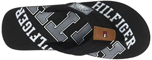 Tommy Hilfiger Essential TH Beach Sandal, Chanclas para Hombre, Negro (Black 990), 43 EU