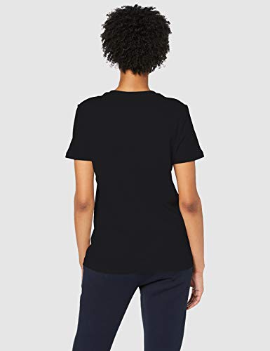 Tommy Hilfiger Heritage Crew Neck Graphic Tee Camiseta, Schwarz (Masters Black 017), Large para Mujer