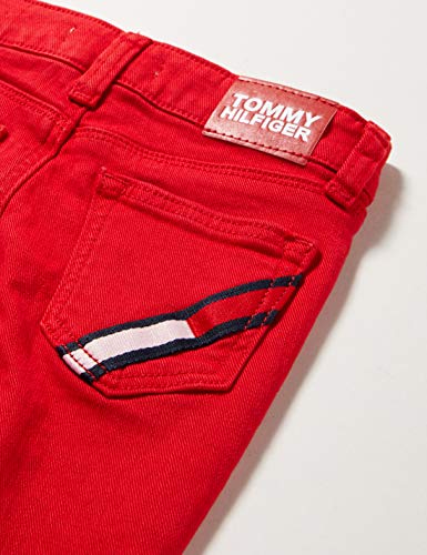 Tommy Hilfiger Nora RR Skinny Codnc Jeans, Rojo (Red Xa9), Talla única (Talla del Fabricante: 80) para Niñas