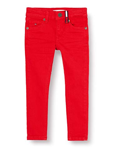 Tommy Hilfiger Nora RR Skinny Codnc Jeans, Rojo (Red Xa9), Talla única (Talla del Fabricante: 80) para Niñas
