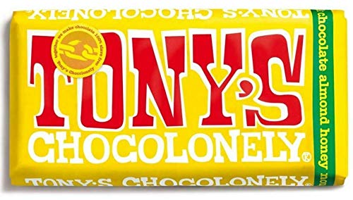 Tony's Chocolonely Fair Trade Milk Chocolate Bar with Almond, Honey and Nougat 180g